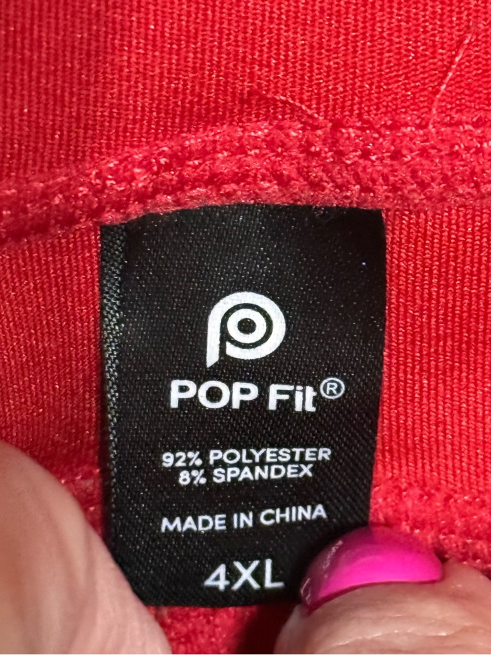 POP Fit Red Capri Leggings in size 4x - Picture 6 of 7